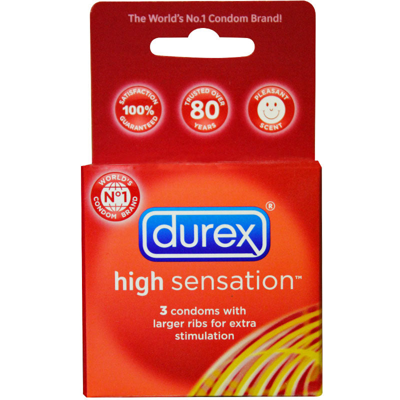 Durex High Sensation Lubricated Condoms (3 Pack)