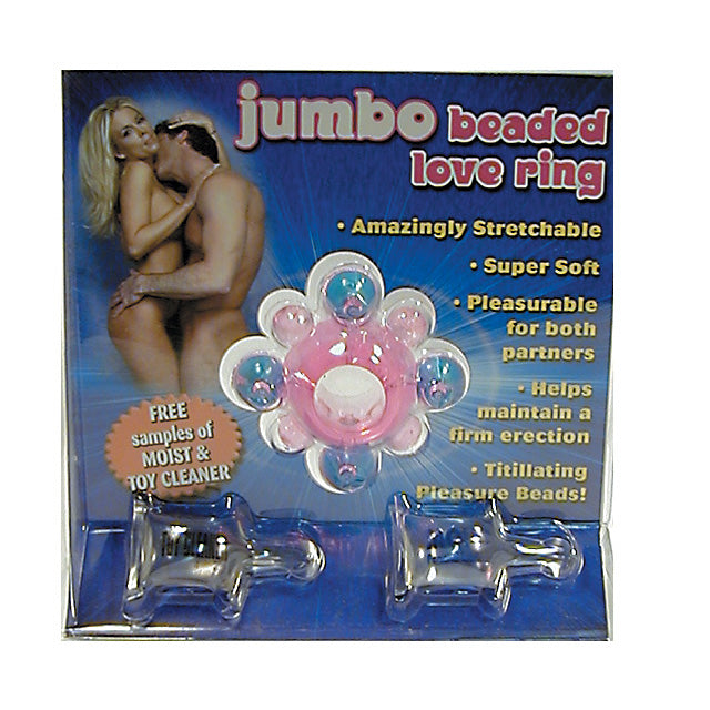 '++Jumbo Pink Beaded Love Ring