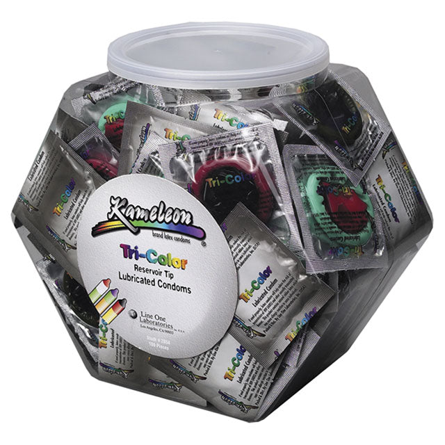 '++Kameleon Tri-Colored Condom Bwl(10