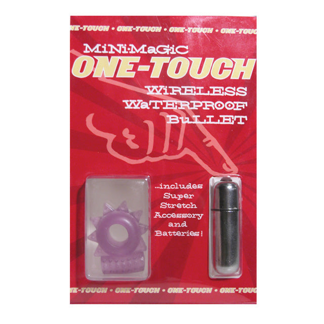 Mini Magic One Touch Waterproof Bullet With Ring (Purple)