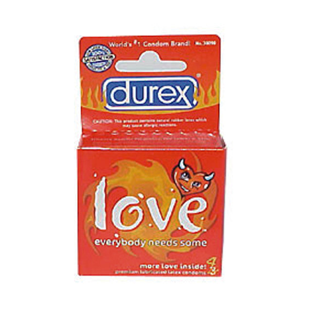 Durex Love Lubricated Condoms (4 Pack)