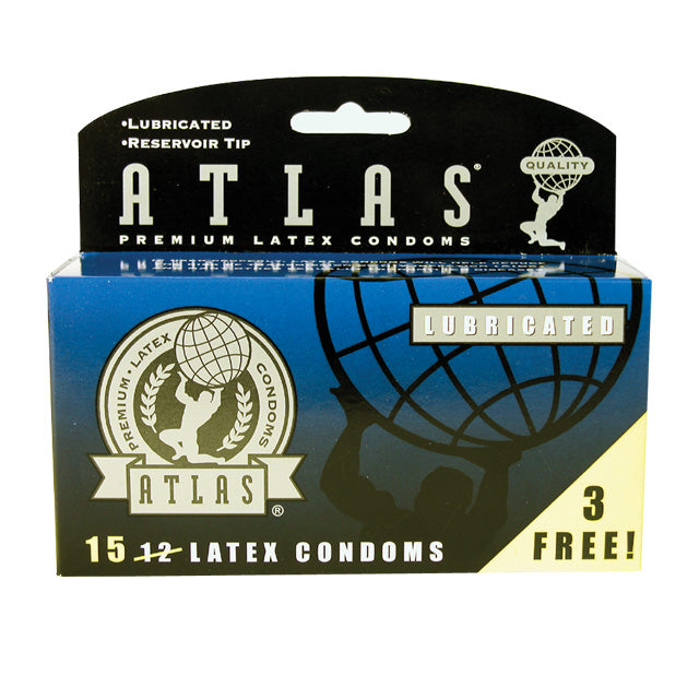 '++Atlas Lubricated Condoms (15Pk)