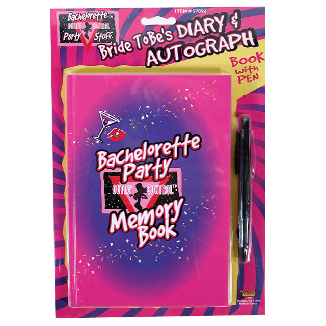 Bachelorette Party Memory Book with Pen