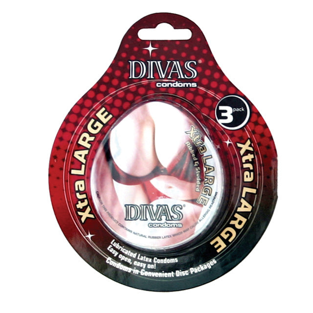 '++Divas Condom Disc 3Pk Xtra Large