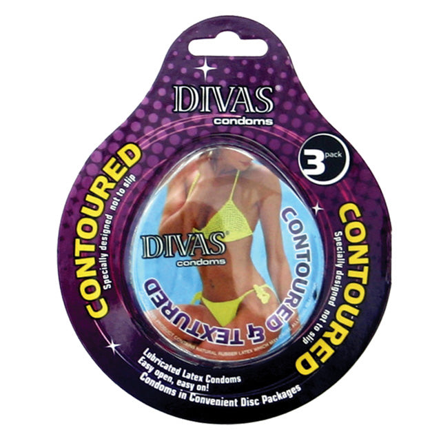 '++Divas Condom Disc 3Pk Contoured