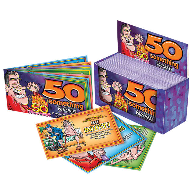 '++50 Something Voucher For Him (24pc