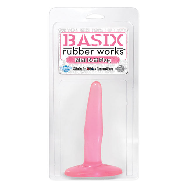 Basix Rubber Works - Mini Butt Plug Pink
