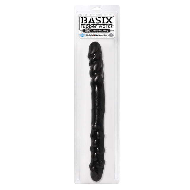 Basix Rubber Works - 16in. Double Dong Black