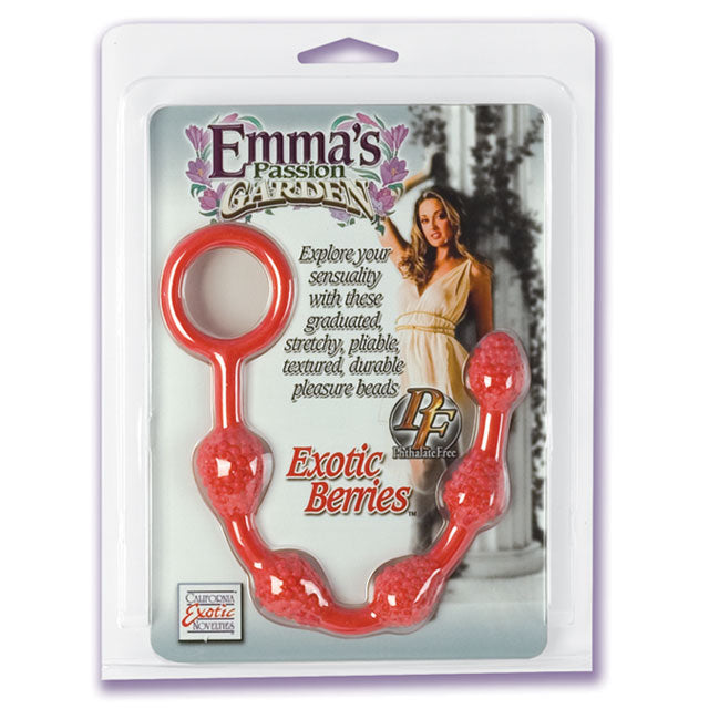 Emma's Passion Garden Exotic Berries Anal Beads (Red)