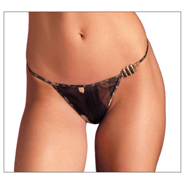 '--Igees:camoflage Thong W/ Bullet O/s