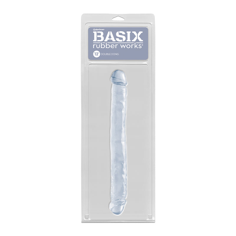 Basix Rubber Works - 12in. Double Dong Clear