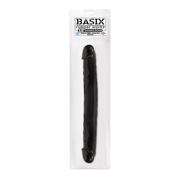 Basix Rubber Works - 12in. Double Dong Black