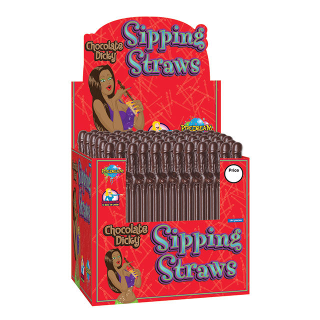 Chocolate Dicky Sipping Straws (144)