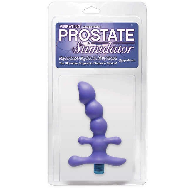 Vibrating Waterproof Silicone Prostate Stimulator Purple