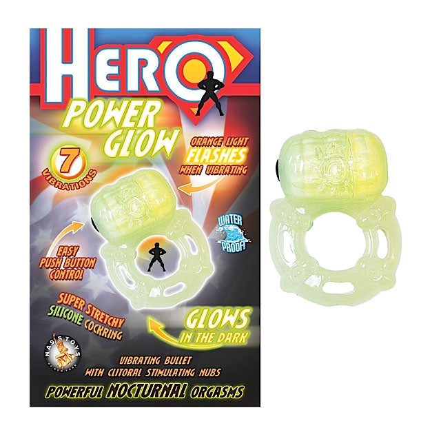 Hero Power Glow Vibrating Cock Ring (G.I.T.D.)