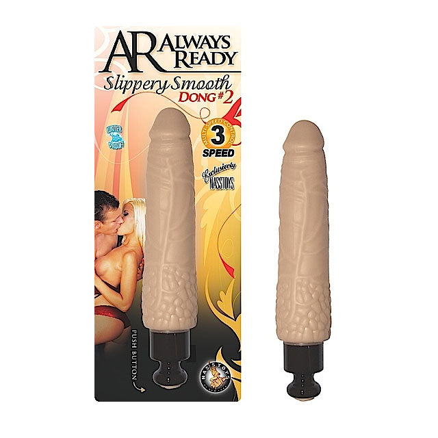 AR Slippery Smooth Dong #2 Multispeed Waterproof Vibe (White)