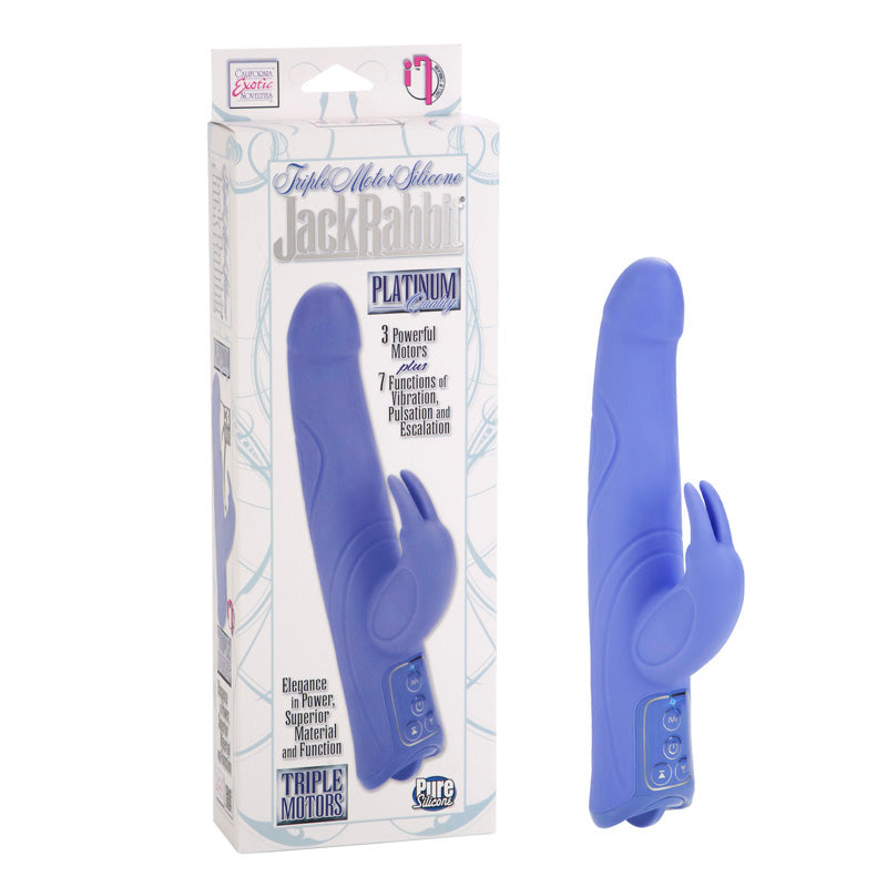 Triple Motor Silicone Jack Rabbit - Blue