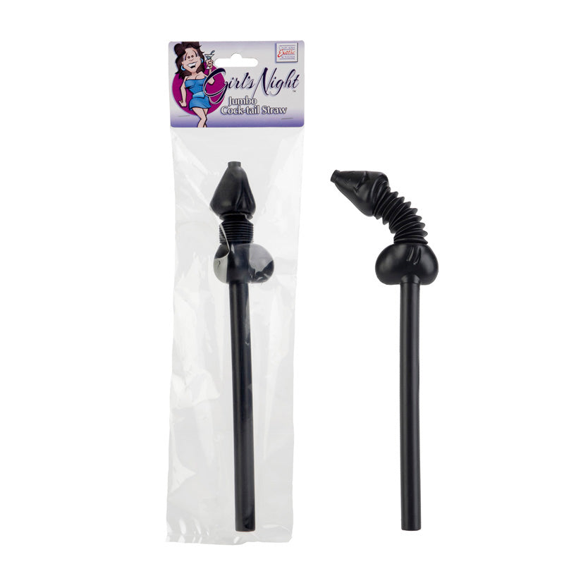 Girls Night Jumbo Cock-Tail Straw Black
