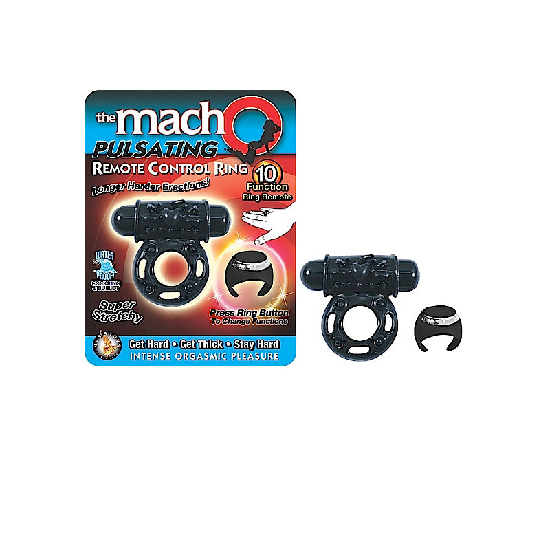 Macho Pulsating Remote Control Ring (Blk)
