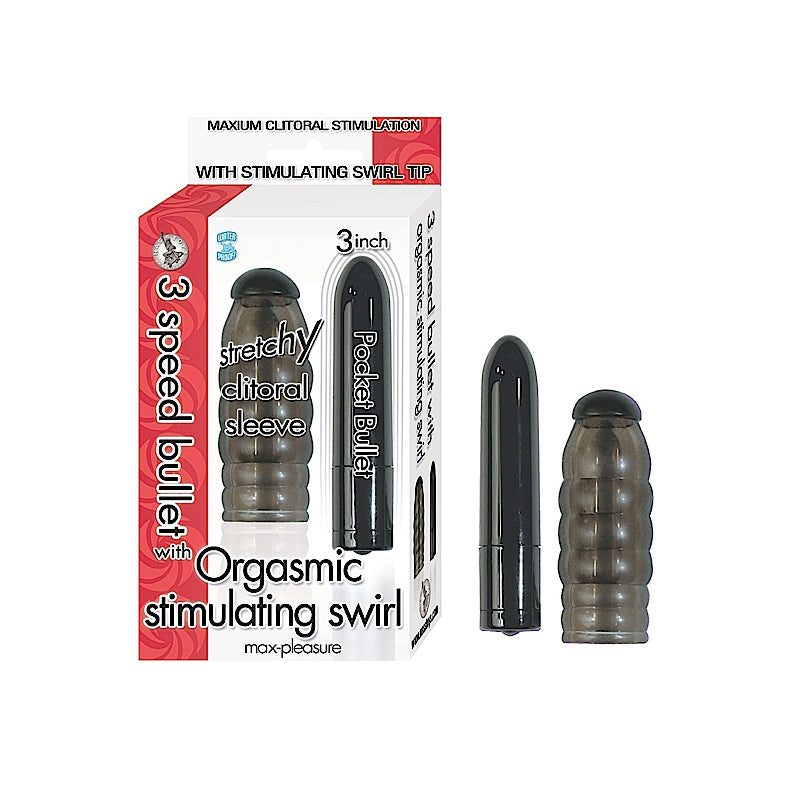 3 Speed Waterproof Bullet With Rabbit Orgasmic Stimulator (Black)