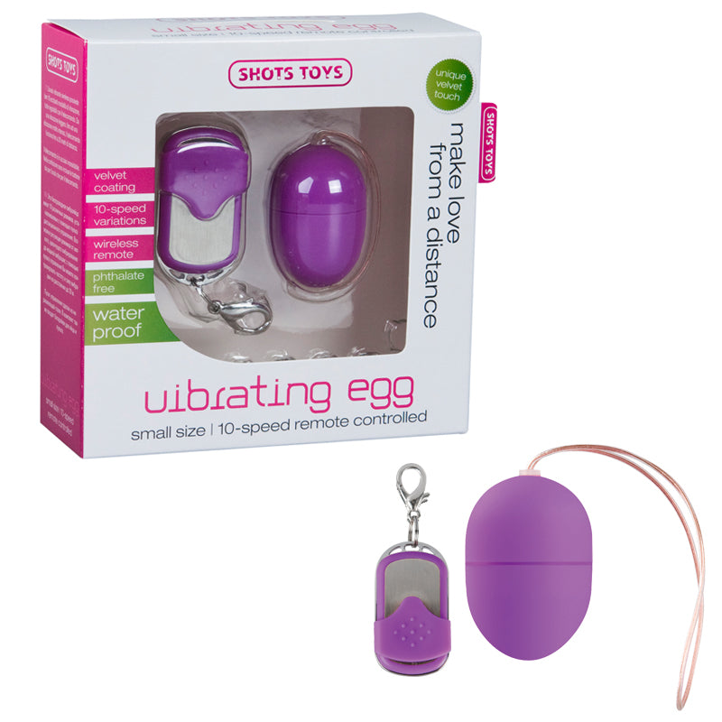 Shots Toys Remote Control Vibrating Egg Small Purple