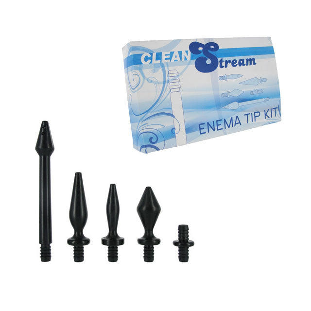 Clean Stream Enema Tip Set (Black)