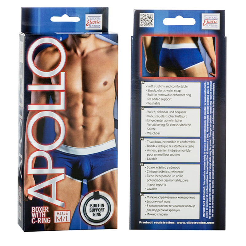 Apollo Boxer with C-Ring - Blue M/L