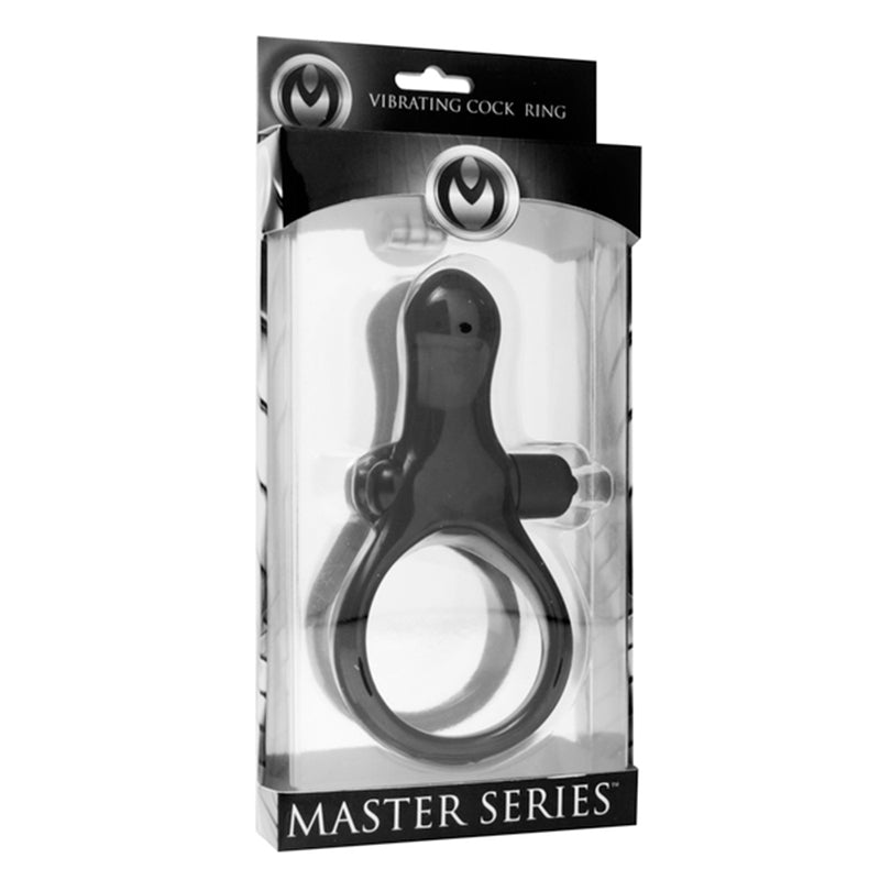 Masters Mystic Tear Drop Vibrating Cock Ring & Taint Stimulator (Black)
