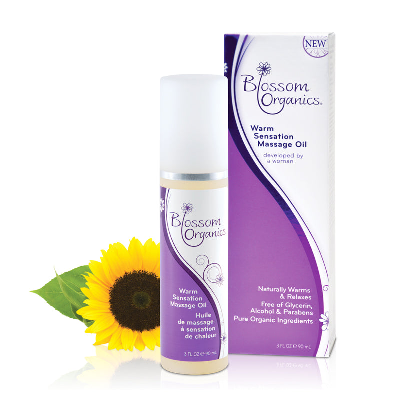 Blossom Organics Warm Massage Oil Lubricants 3 oz