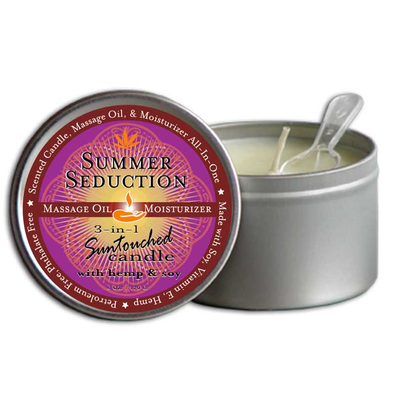 Earthly Body 3 N 1 Massage Candle Summer Seduction 6.8oz.