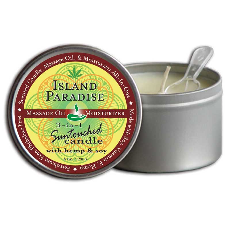 Earthly Body Massage Candle Island Paradise 6oz.