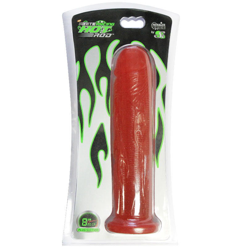 SI 8In Hot Rod w/Suction Cup Red