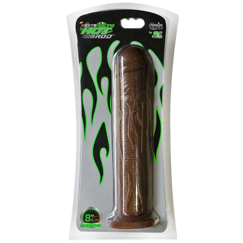 SI 8In Hot Rod w/Suction Cup Brown
