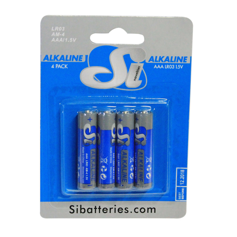 SI AAA Alkaline Batteries 4pk