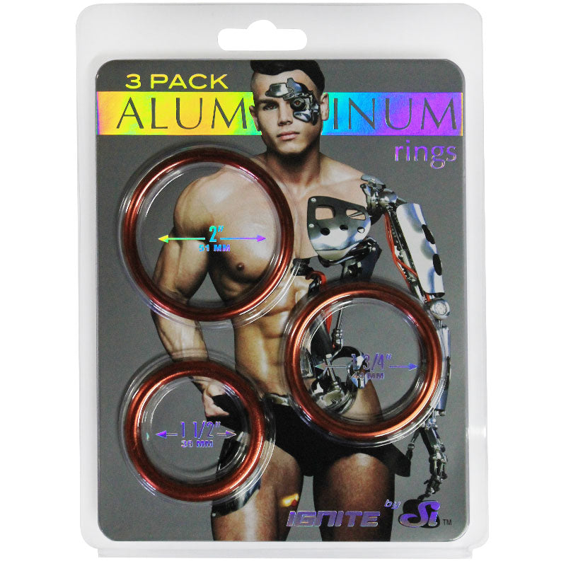 SI Aluminum Metal Ring Rust 3 pack (1.5in, 1.75in, 2in)