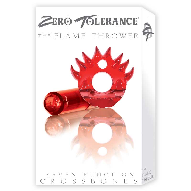 ZT Flame Thrower - Single Bullet Clear Red Cock Ring / 1 Clear Red Bullet