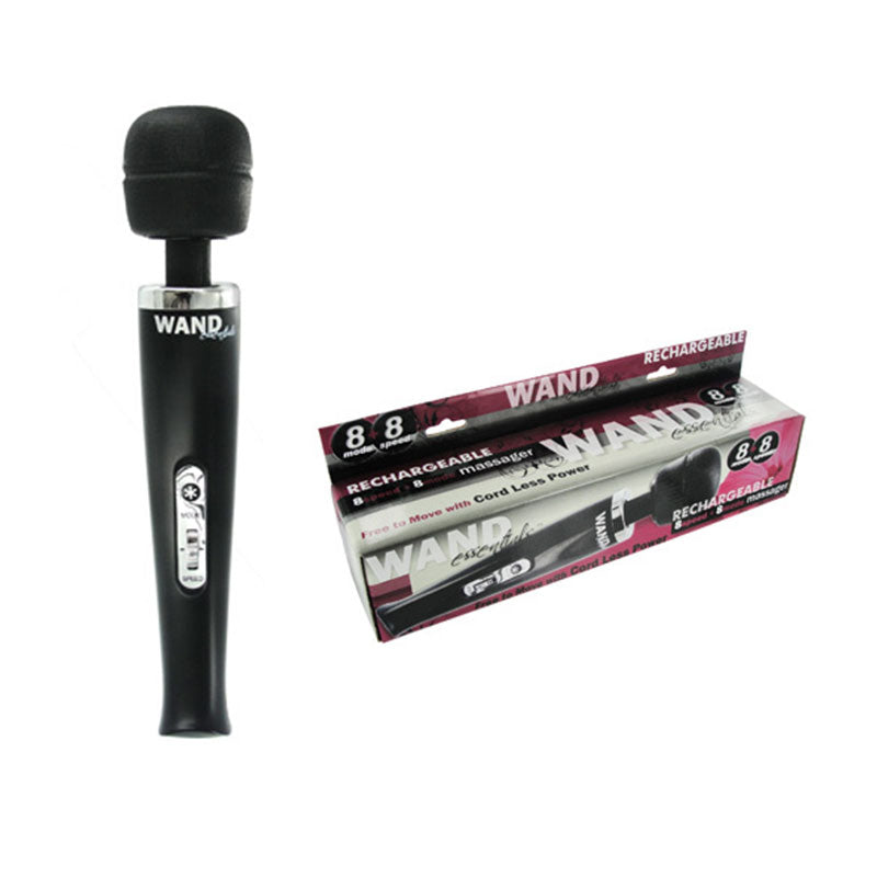 Wand Essentials Rechargeable 8 Speed 8 Mode Wand (Black)