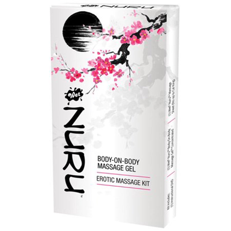 Wet Nuru Massage Kit: (1) 8.8oz Wet Nuru Concentrated, (1) Massage Sheet, (1) Instructional DVD