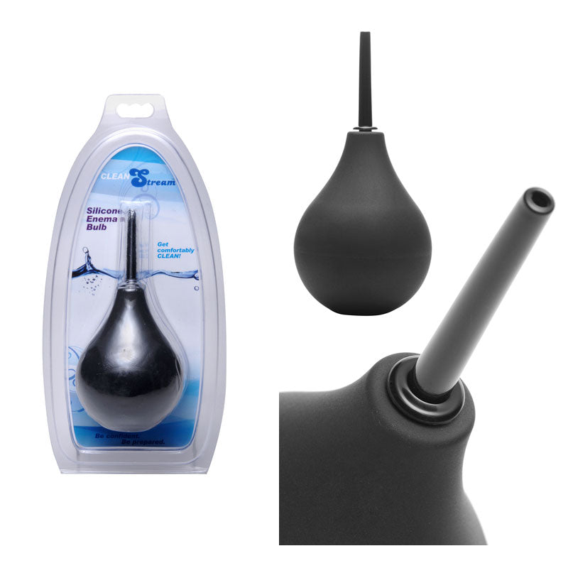 CleanStream 225ml. Silicone Enema Bulb (Black)
