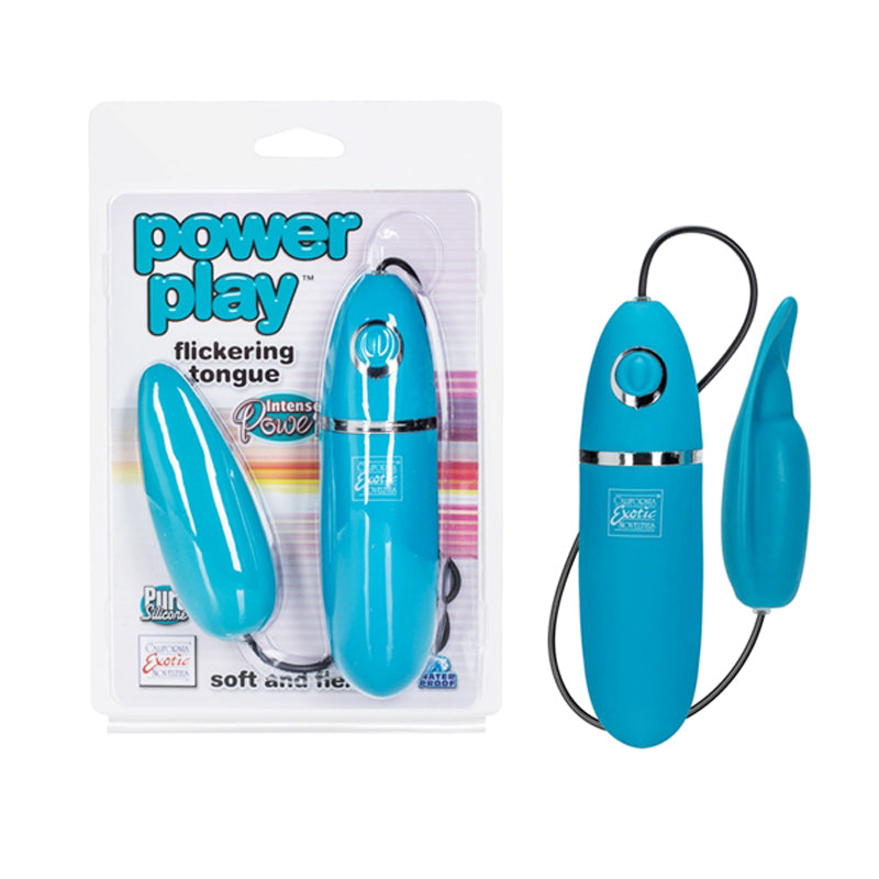 power play flickering  tongue - Teal