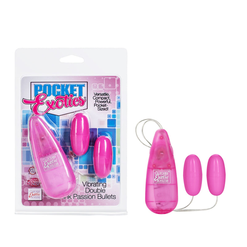 Pocket Exotics Vibrating Double Pink Passion Bullets (NEW)