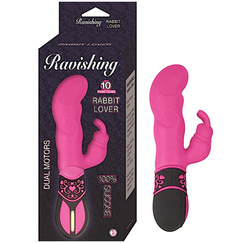 Ravishing Rabbit Lover Silicone Multispeed Waterproof Clit Stimulating Vibe (Pink)