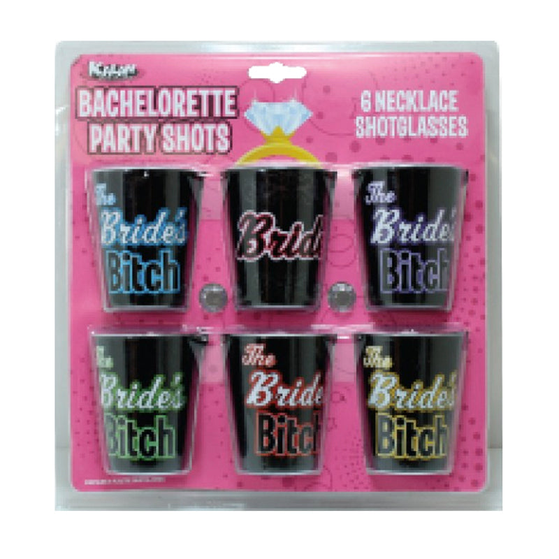 The Brides Bitches 6pc Necklace Shot Glass Set