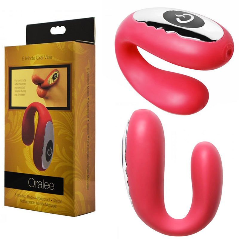 Oralee 5X Silicone Oral Sex Vibe (Red)