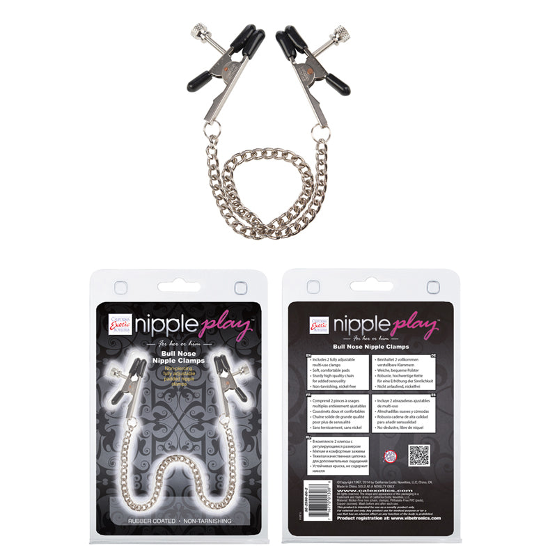 Nipple Play Bull Nose Clamps (Chrome)