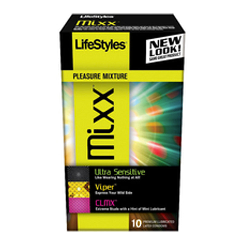 Lifestyles Mixx Assorted Condoms (10) - Contains Ultra Sensitive, Climx & Viper