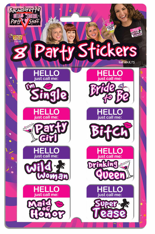 Bachelorette Stickers 8pk