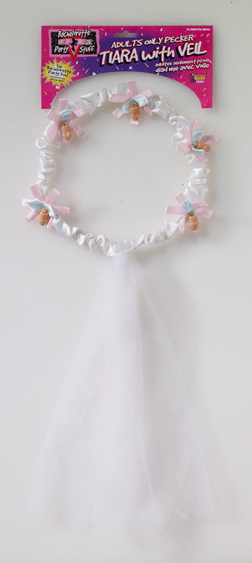 Bachelorette Tiara & Veil w/Penis