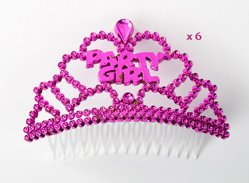 Mini Party Girl Tiara 6pk