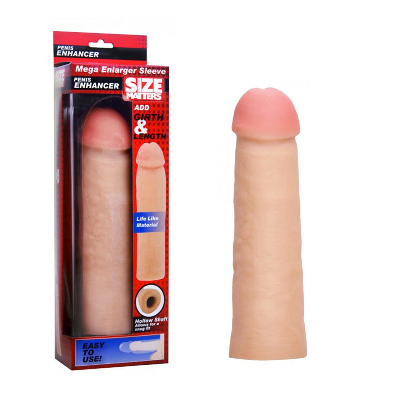 Size Matters 8.5 Mega Enlarger Sleeve Penis Enhancer (Ivory)